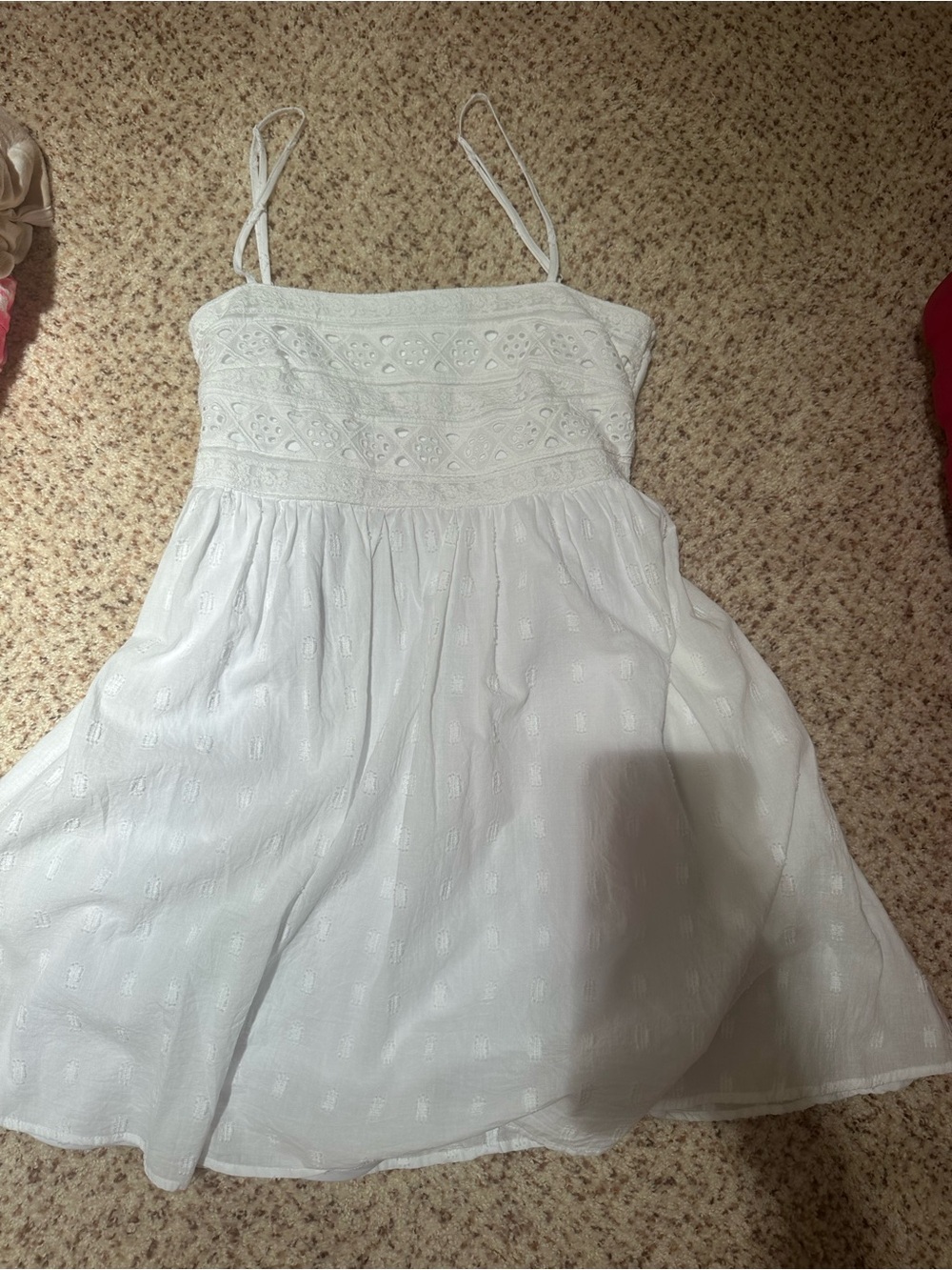 Altard State White Eyelet Sundress with Spaghetti Straps